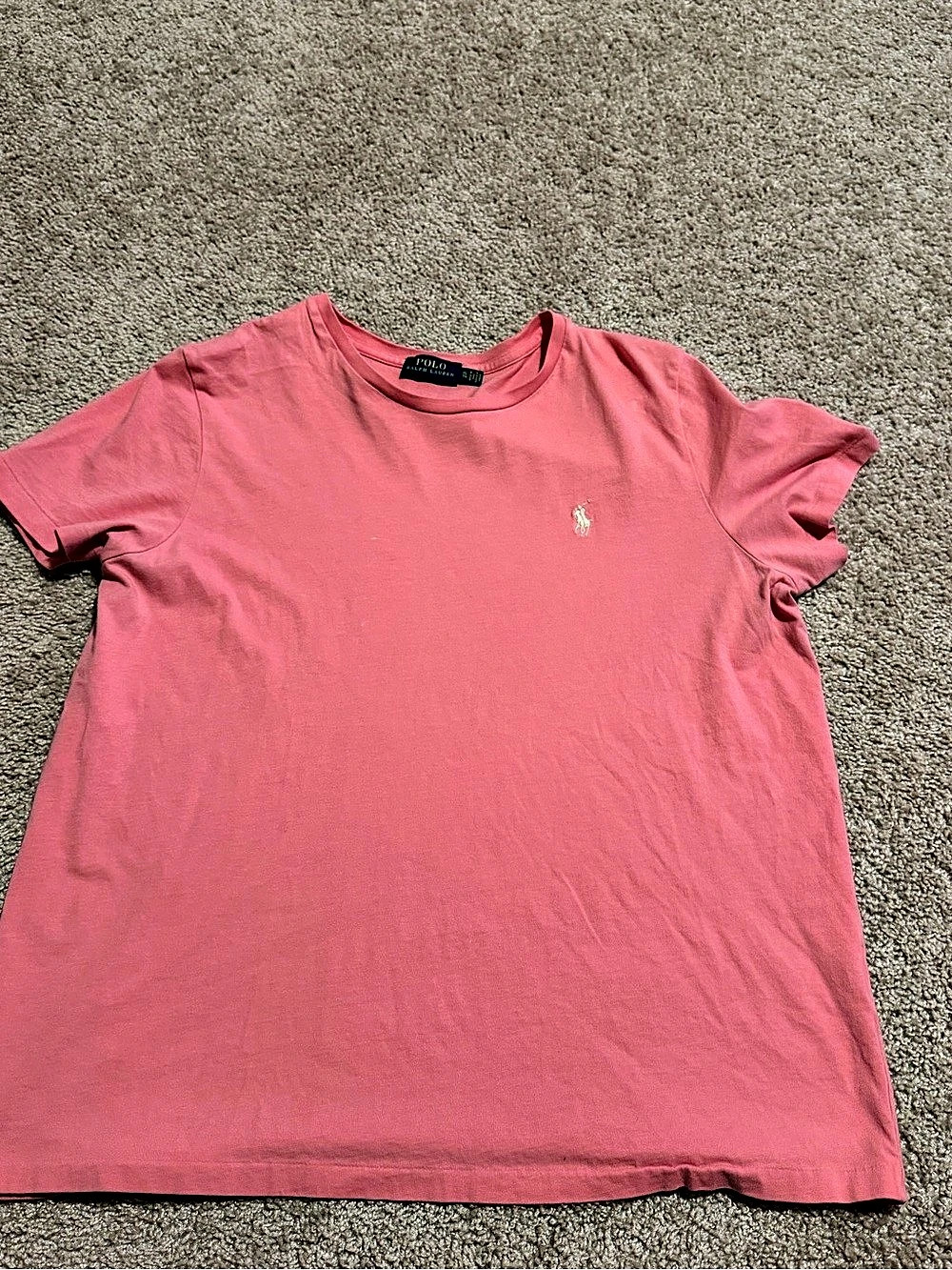 Polo Ralph Lauren Classic Fit Cotton Jersey T-Shirt Pink Short Sleeve Tee Size